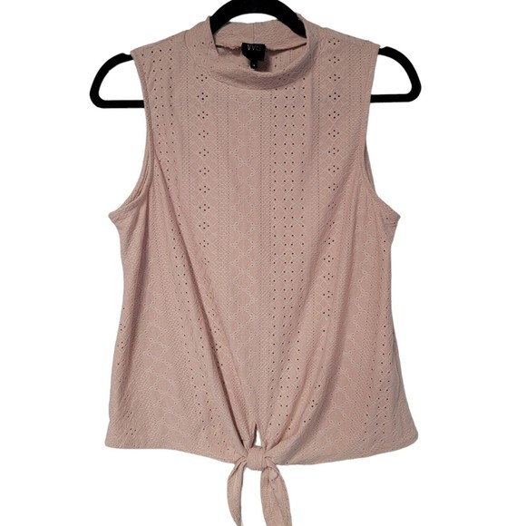 Anthropologie W5 Boho Pink Eyelet Tank Top Women's Size M - Picture 3 of 4
